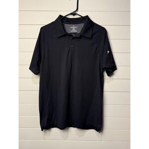 Fabletics‎ Mens Black Short Sleeve Athletic Polo Shirt Size Large